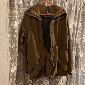 Brown hooded jacket